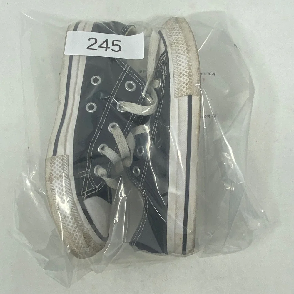 Converse Chuck Taylor All Star Low Top Black Youth Sneakers 3J235 Size 12